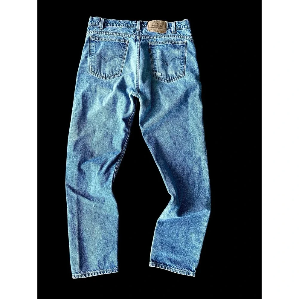 Vintage 90s Orange Tab Levi's 505 Straight Leg Denim Jeans 32.5x31 Medium Wash